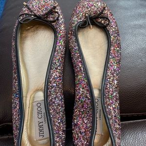 Jimmy Choo sparkle flats perfect condition